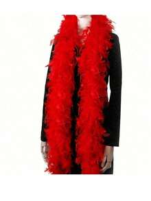 1pc 6.6ft Colorful Artificial Feather Scarf, Suitable For Women, Can Be Used For Dancing, Wedding, Party, Halloween, Stage Decoration, Festival Party Headwear, Clothing Accessory, Scarf Decoration, Ideal Gift For Birthday Party, Halloween, Christmas, Dance Wedding, Stage Performance, Carnival Costume And Accessories, Party Supplies - Multicolor - View 15