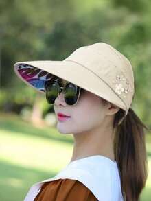 Foldable Wide Brim Korean Style Multi-Function Sun Hat, Suitable For Cycling In Summer - Multicolor - View 8