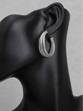 1 par eleganta, atmosfäriska, mångsidiga, retro, europeisk och amerikansk stil, minimalistiska, nischade, unika örhängen