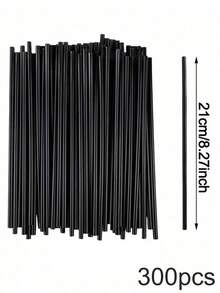 Plastic Coffee/Beverage Straws, Suitable For Bubble Tea, Soy Milk, Juice, Coffee, Cocktails, Smoothies, Milkshakes And Cold Drinks, Ideal For Hawaii Parties, Weddings, Birthdays, Pools, Summer, Beaches And Home Use. - Multicolor - View 16