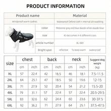 XUANNIAO Ropa para Perros Grande Ropa para Perros Reflectante calida Chaquetas Acolchadas para Mascotas Ropa de algodon para Mascotas 4XL - Extra grande - Ver 2