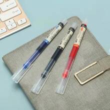 1pc/3pcs/5pcs/10pcs Quick-Drying Signature Gel Ballpoint Pen, 0.5mm Black/Blue/Red Ink, Suitable For Office Supplies, Classroom, Drawing, Marker, Stationery, School, Birthday, Holiday, Party Gifts - Multicolor - View 3