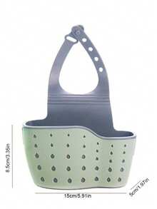 1 Hanging Kitchen Sink Storage Rack With Quick Drainage System, Space Saving Multi Grid Design, Durable Perforated Drain Pan, Suitable For Small Kitchen Utensils, Tableware, Vegetables, Fruits, Hanging Design, Adjustable Shoulder Strap