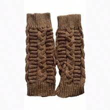 4 pares de guantes sin dedos para mujer, diseño con agujero para el pulgar, puño de lana tejida a ganchillo, material 100% acrílico, elástico, adecuado para uso al aire libre - Multicolor - Ver 8