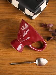 1pc Premium Design Stemware, Ceramic Material, Unique Design Coffee Cup, Suitable For Home, Office, Cafe Use - Multicolor - View 2