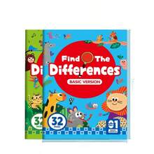1 pieza Libro de rompecabezas de descubrimiento visual para niños, entrenamiento de enfoque, encuentra la diferencia - Multicolor - Ver 1