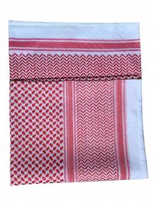 2件装 - 中东阿拉伯迪拜沙特提花波浪图案大号男士头带、头巾、沙漠头带、迪拜阿拉伯户外方巾男士防风颈套！ - 彩色 - 查看 4