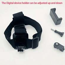 可调节头戴式相机支架 - 3 条橡胶绑带，佩戴稳固，适用于运动、直播和第一人称拍摄 - 彩色 - 查看 7