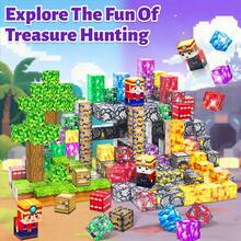 Bộ xếp hình nam châm Lava Treasure, đồ chơi xếp chồng sáng tạo cho bé trai và bé gái, xây dựng thế giới bí ẩn, quà Giáng sinh, quà Halloween, quà tặng lớp học, quà tặng ngày lễ và đồ chơi. - Nhiều màu - Xem 4