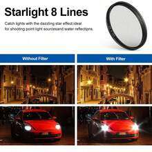 Universal Adjustable 52mm Phone Camera Lens Clip CPL Starlight 8 Lines Filter For All Smartphones Cell Phone Mobile Camera Lens Filter - 52mm Mobile Phone Filter - View 5