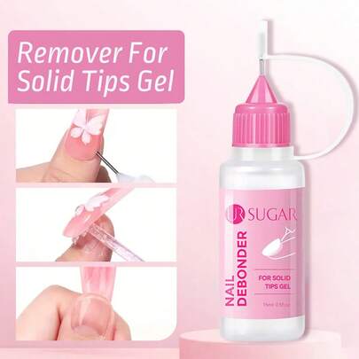 15ml Quitaesmalte, Elimina rápidamente pegamento de pegatinas sólidas, gel UV, gel de gelatina, sin dañar las pegatinas de uñas y uñas naturales, quitaesmalte con punta de aguja, herramienta para el cuidado de las uñas