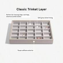 Taupe Classic Medium Jewellery Box - Set Of 3 - Taupe - View 8