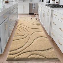 Bathroom Rugs Runner 24 X 60 Inch, Extra Long Bathroom Rug NonSlip Machine Washable Bath Mats, Beige Soft Carpets For Floor, Tub And Shower, Home Decor Accessories - 2x5矩形米色 - 查看 3