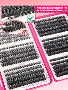 Kit com 600 cílios postiços individuais, cílios em tufos, extensão de cílios postiços para fazer em casa, cílios em tufos, maquiagem, cílios em tufos, kit de extensão de cílios faça você mesma, cílios postiços delicados, cílios em tufos de vison sintético delicado - cílios reutilizáveis com aparência natural para o dia a dia e encontros, cílios de vison com volume dramático de 18 mm - cílios postiços livres de crueldade para festas e apresentações, conjunto de extensão de cílios, cílios postiços reutilizáveis. - D - Ver 6