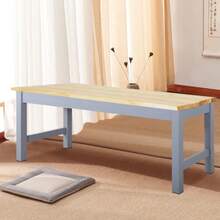 3ft Pine Wood Dining Bench Multi-Purpose Long Bench Hallway Shoe Bench Waiting Room Seating - White - View 11