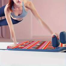 1 pieza Esterilla de yoga de 39*22 pulgadas, diseño de patrón de rombos, antideslizante y duradera, esterilla de fitness ensanchada y engrosada, adecuada para yoga y pilates principiante en casa/profesional - Multicolor - Ver 5