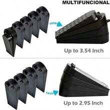 Timotech Juego de Topes de Puerta Negros Flexibles y de Tamao ajustable, Cua para Puerta Minimalista de Alta Calidad y Apilables, Protectores de Pared Aptos para Cualquier Tipo de Superficie.(8x) - 8x - Ver 7