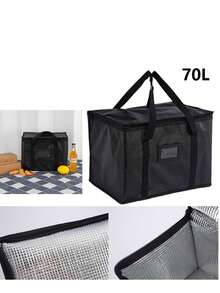 Large Food Delivery Insulated Bags Pizza Takeaway Thermal Warm Cold Bag Ruck Hot - Black - View 13