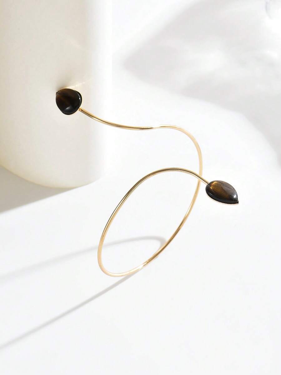 1pc Women's Metal Butterfly Creative Design Fashion Niche Arm Cuff, Suitable For Daily Wear - Brown - View 1