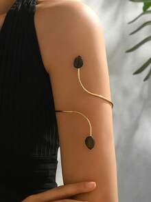 1pc Women's Metal Butterfly Creative Design Fashion Niche Arm Cuff, Suitable For Daily Wear - Brown - View 3