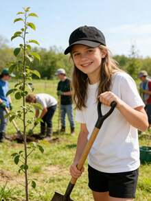 1顶儿童帽子，女童复古棒球帽，绣有“Six Seven 67”蝴蝶结图案，柔软舒适，适合休闲运动户外佩戴，夏季沙滩度假必备棒球帽，情人节送给女孩的礼物，67主题趣味帽子 - 彩色 - 查看 9