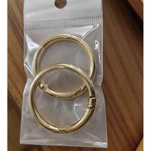 2 Stücke Metall Federklemmen O-Ring Karabiner aus Zinklegierung, runde Federklemmen O-Ring Karabiner für Bergsteigen, Geldbörse, Schlüsselanhänger, Tasche, Bekleidungszubehör, Reiseaccessoires, Urlaubsnotwendigkeiten, Schlüsselanhänger - Verschiedenfarbig - Übersicht 7