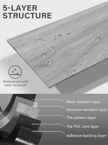 20pcs/Set 40cm X 15cm PVC Wood Grain Effect Floor Tiles, Self-Adhesive Vinyl Floor Planks, Wall Panels, Floor Stickers Suitable For Kitchen, Bedroom, Living Room, Office