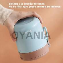 TendenciaOyania 2pzs Termo De Acero Inoxidable 430ml Para Comida Termo Para Sopa Y Comida Caliente Y Fría Con Tapa A Prueba De Fugas,con Cuchara Plegable Con Asa Para Niños Y Adultos, Trabajo Y La EscuelaCalidad premium - 1 - Ver 8