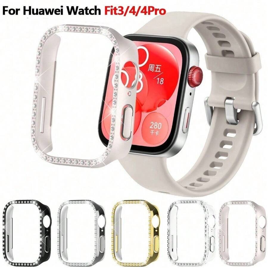 PC Watch Case Compatible With Huawei Watch Fit3 /Fit4 /Fit4 Pro Beaded Hollow Protective Cover Fashionable Stylish Perfect Fit Easy To Install - HW-Fit4 pro - View 1