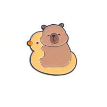 1/12 Pcs Fashion Cartoon Brooch Cute Hydrochoerus Hydrochaeris Enamel Pin Metal Badge Jewelry Clothing Backpack Accessories Gifts - One Size - View 17