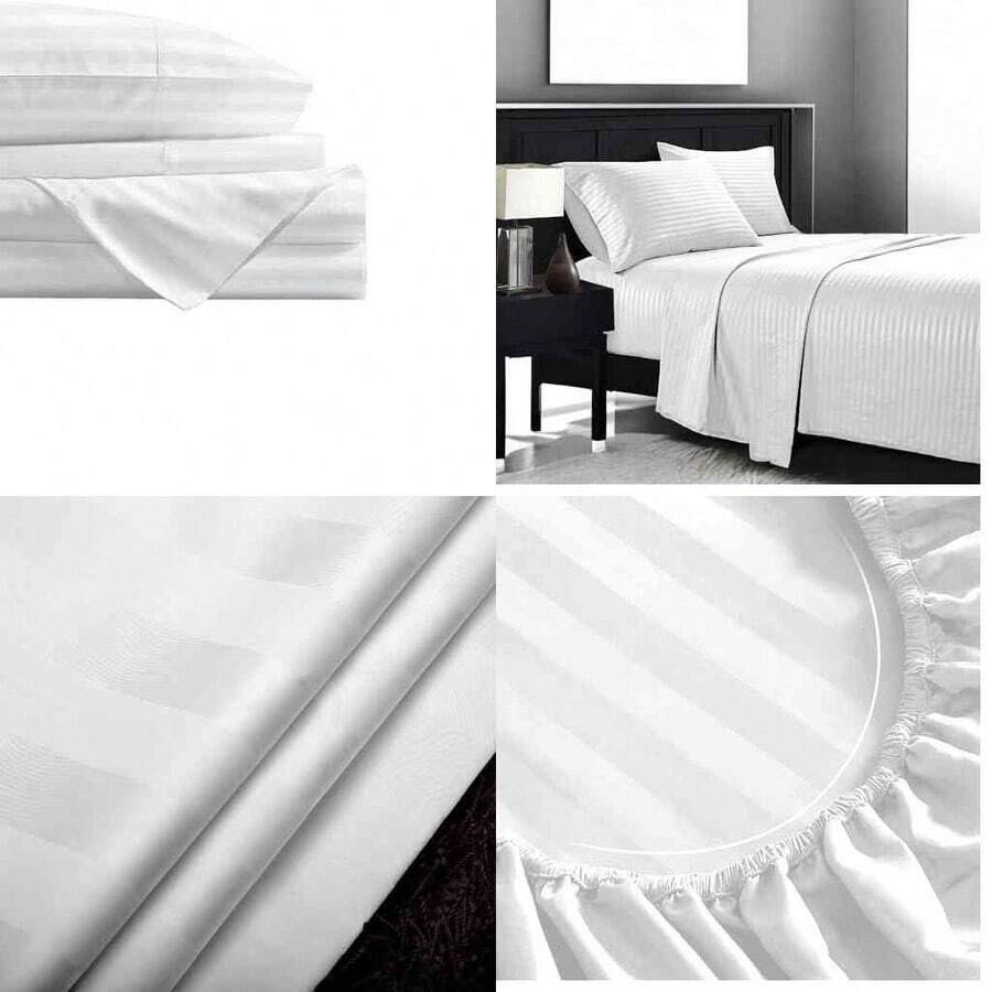 KALL TUSHH Yamel Gold; Juego de Sbanas Hipoalergnica con Tecnologa Fresh Care, Tipo Hotelera de Microfibra de Alta Calidad.(Chocolate, Individual) - chocolate+individual - Ver 1