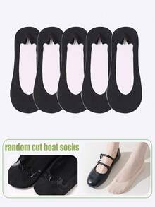 4/5/7 Pairs Women Multicolor Casual Boat Socks, Thin Ankle Socks For Spring/Summer, Non-Slip Invisible Socks For High Heels, Versatile & Fashionable - Multicolor - View 13