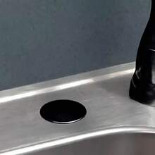 Tendencia2pz Tapón Cubre Taladros Negro Mate Fregadero De Acero InoxCalidad premium - 1 - Ver 7