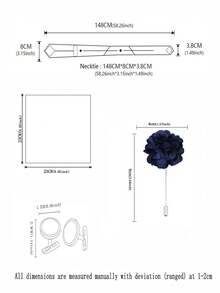 4pcs/Set Men's Business Necktie, Lapel Pin, Formal Occasion Gift, Daily Fashion Striped Necktie Set