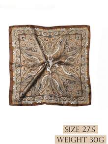 1pc Paisley Print Bandana Classic Head Wrap For Outdoor And Traveling Boho Women Square Scarf, Hair Band, Head Band Women Turban - 1件 - 查看 2