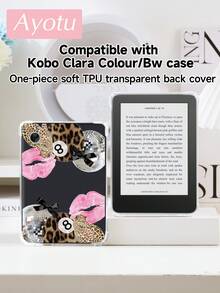 Ayotu 1 Ốp lưng in họa tiết da báo, quả cầu disco và quả anh đào, tương thích với Kindle/KOBO, Kindle Paperwhite thế hệ thứ 12 năm 2024 / Kindle (thế hệ thứ 11 - ra mắt năm 2024) / Kindle Colorsoft Signature Edition / Kobo Libra Colour, chống rơi, ốp trong suốt bảo vệ toàn diện, vỏ silicon mềm. - Nhiều màu - Xem 37
