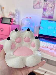 1个可爱猫爪造型手机/平板电脑支架，慵懒风支架，家居装饰，追剧必备