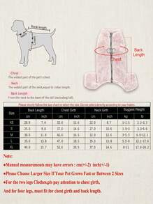 PETSIN 宠物衣服，宠物外套，小型犬保暖抓绒连体衣，适合冬季穿着 - 彩色 - 查看 3