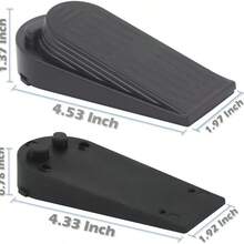 Timotech Juego de Topes de Puerta Negros Flexibles y de Tamao ajustable, Cua para Puerta Minimalista de Alta Calidad y Apilables, Protectores de Pared Aptos para Cualquier Tipo de Superficie.(8x) - 8x - Ver 9