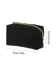 1pc Customized Name Makeup Bag, Customized Makeup Bag Storage Bag, Corduroy Makeup Pouch Custom, Suitable For Portable Toiletry Storage Travel, Gift For Bachelorette Party, Cosmetic Organizer - Multicolor - View 7
