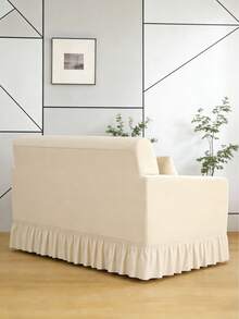 Skirt-Style Sofa Cover, Solid Color Elastic Full-Wrap Sofa Cover, Polyester All-Season Universal, Simple And Modern - Beige - View 6