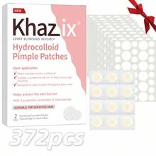 180/372片装面部遮瑕贴，祛痘贴，遮盖瑕疵和痘疤，不含化学成分，男女通用 - 粉色 - 查看 7