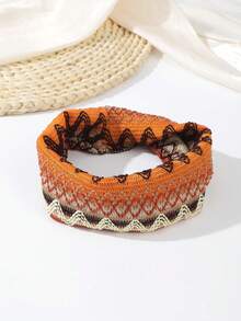 1条菱形图案发带 - 时尚日常发饰，适合女性，瑜伽、旅行、健身和服装搭配皆宜