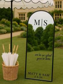 Custom Wedding Mirror Decal, Shower, Parties, Events, Personalized Welcome Sign, Personalized Vinyl Sticker For Mirror, Reception Decor - Multicolor - View 6