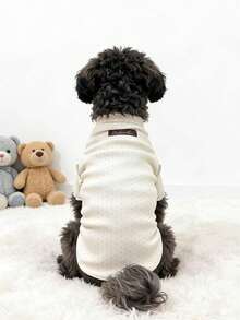 PET PALS 1 Pc Polka Dot Pet Cloth In Sping And Autumn ,Base Shirt For Small And Medium Size Pet - Apricot - View 5