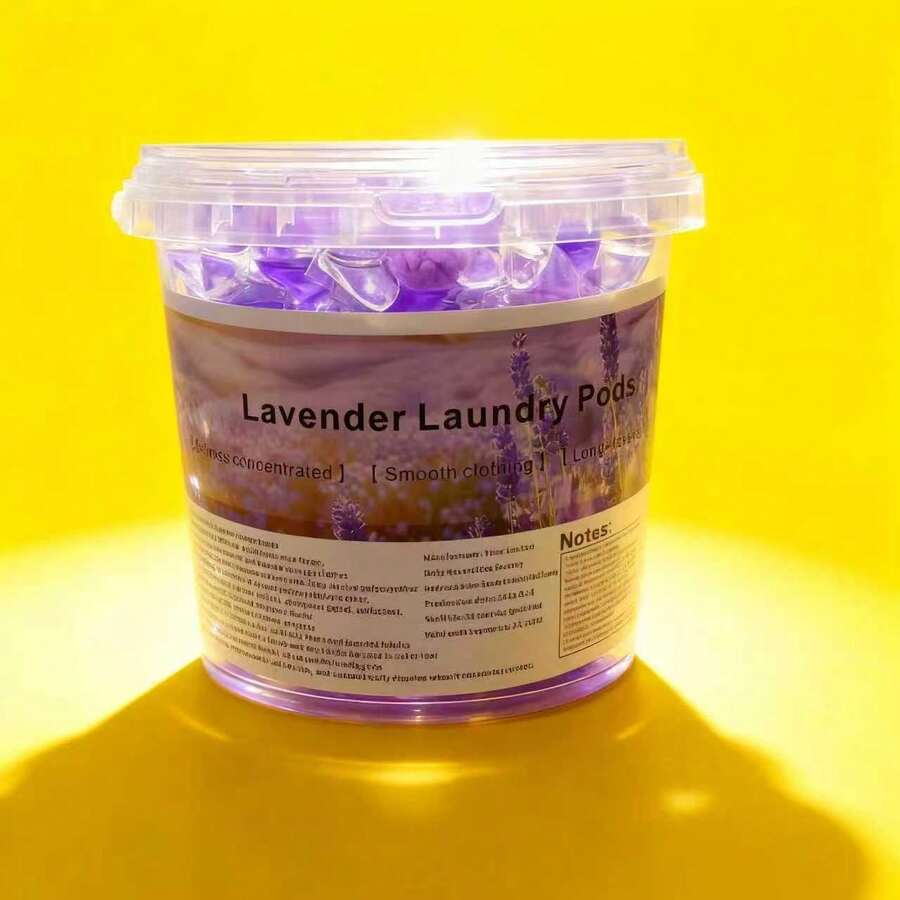 60 cápsulas de detergente para la ropa, 5 en 1 multifuncional (limpiar, suavizar, proteger el color, fragancia), aroma a lavanda, paquete familiar económico, disolvente, amigable para viajar - Líquido - Ver 1