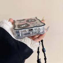 1pc Women's Foldable Phone Case, Wave Pattern Scarf Cat Design For Samsung Galaxy Z Flip7, Galaxy Z Flip7 FE, Galaxy Z Flip6, Galaxy Z Flip5, Fashionable, Popular, With Cute Pendant, High-Quality Material - Multicolor - View 11