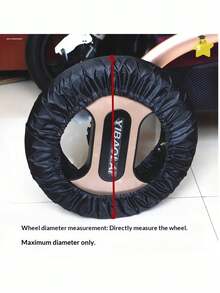 2 件/1 套婴儿推车轮罩，大型通用婴儿推车轮保护套，弹性涤纶防尘车轮罩，适合户外/雨天使用，清洁室内地板，理想的感恩节和圣诞节礼物