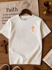 Camiseta Infantil e Juvenil Personalizada Unissex Gospel Igreja A tua graça me basta Frente e Costa - Branco - Visão 5