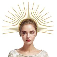 1pc Elegant Golden Sun Goddess Headband, Festival Party Performance Headpiece - Gold - View 5